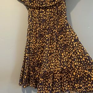 Off shoulder print dress